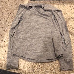 Gray activewear long sleeve tee